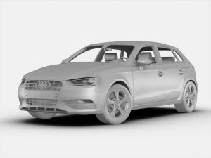 audi a3 sportback 2013 3Dモデル