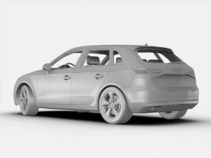 audi a3 sportback 2013 3D Model