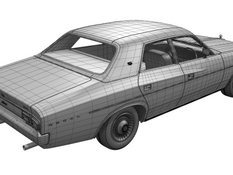 क्रिसलर वीजे वैलेंट रीगल सेडान 1973 - 1975 3D मॉडल