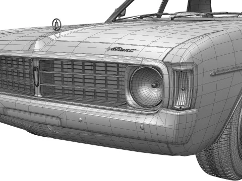Chrysler VJ Valiant Regal Sedan 1973 - 1975 3D Model