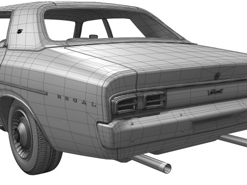 क्रिसलर वीजे वैलेंट रीगल सेडान 1973 - 1975 3D मॉडल