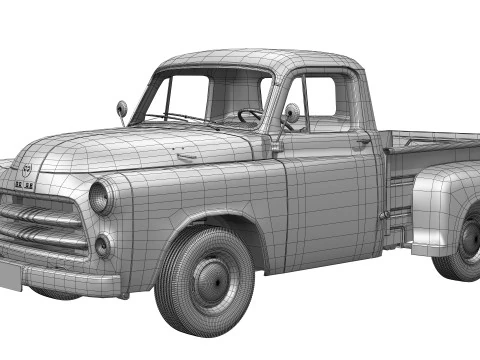 道奇 C-3 1955 年 3D 模型