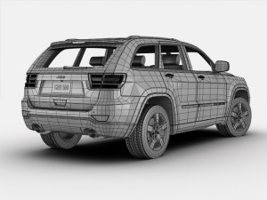 jeep grand cherokee 2012 3D मॉडल