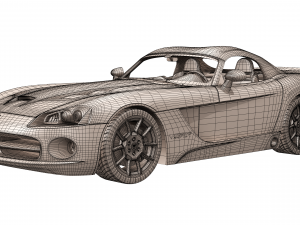 dodge viper srt10 2008 - 2010 Modello 3D