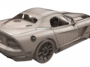 dodge viper srt10 2008 - 2010 Modello 3D