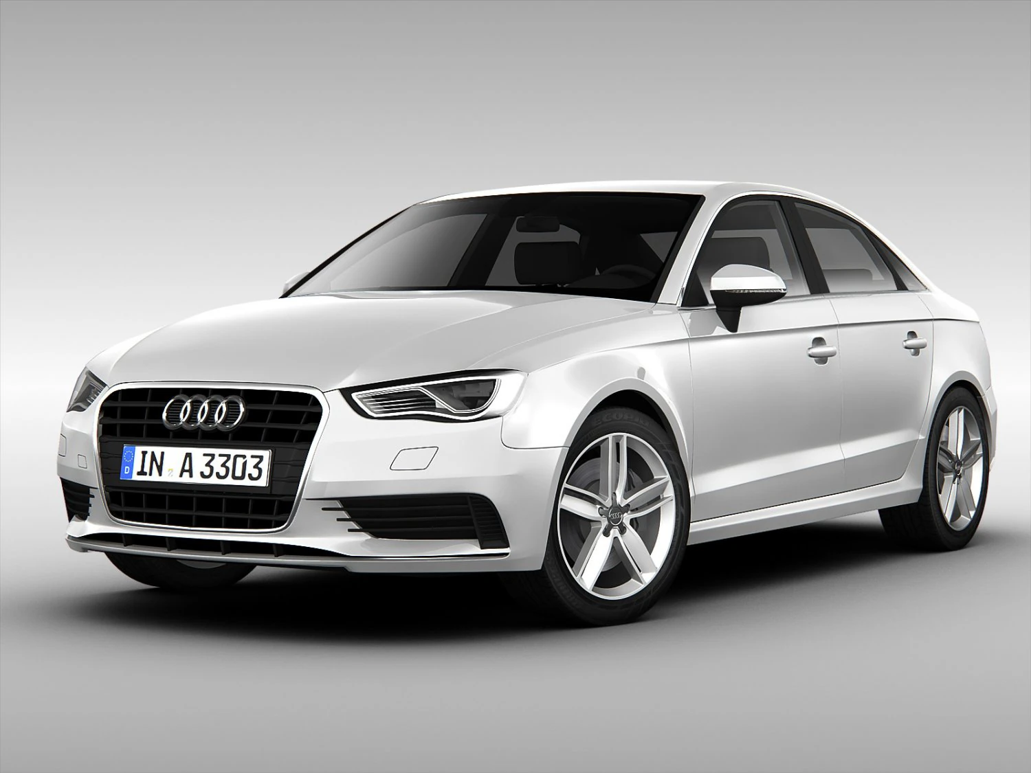 audi a3 sedan 2014 3D Model .c4d .max .obj .3ds .fbx .stl .blend