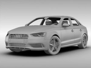 audi a3 sedan 2014 3D Model