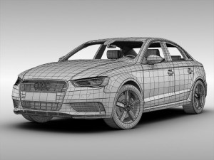 audi a3 sedan 2014 3D-Modell