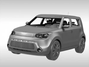 kia soul ii 2014 3D Model