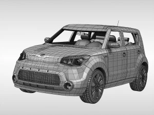 kia soul ii 2014 3D Model