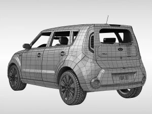 kia soul ii 2014 3D Model
