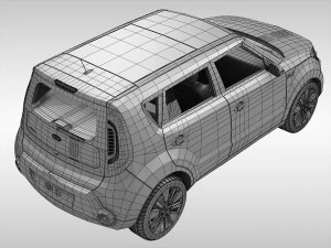 kia soul ii 2014 3D Model