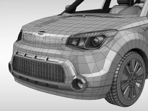 kia soul ii 2014 3D Model