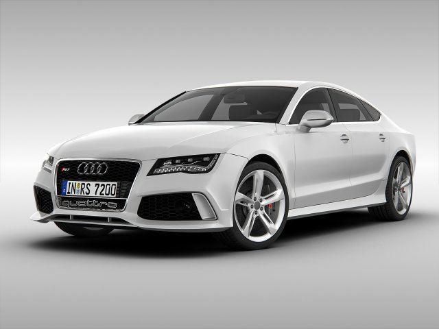 audi rs7 sportback 2014 3D Model .c4d .max .obj .3ds .fbx .stl .blend 