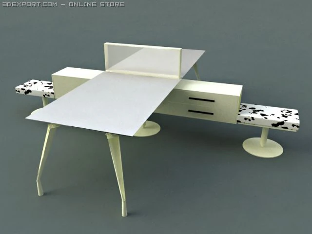 faram office furniture 2 3D Model .c4d .max .obj .3ds .fbx .stl .blend 