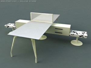 faram office furniture 2 Model 3D