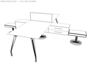 faram office furniture 2 3D Model