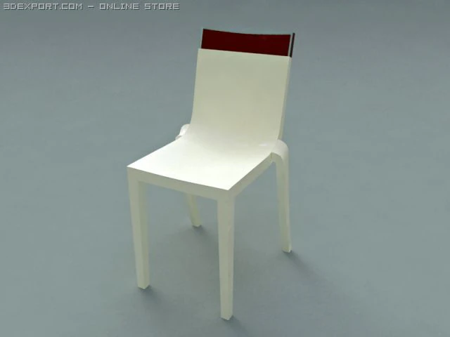 kartell hi cut chairs 3D Model .c4d .max .obj .3ds .fbx .stl .blend 