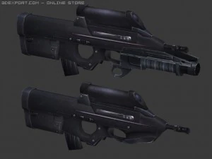 free modern wepaons pack01 3D 模型