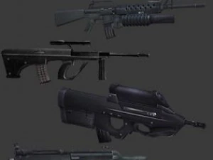 pacote de armas modernas gr&aacute;tis01 Modelo 3D