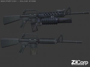 pacote de armas modernas gr&aacute;tis01 Modelo 3D