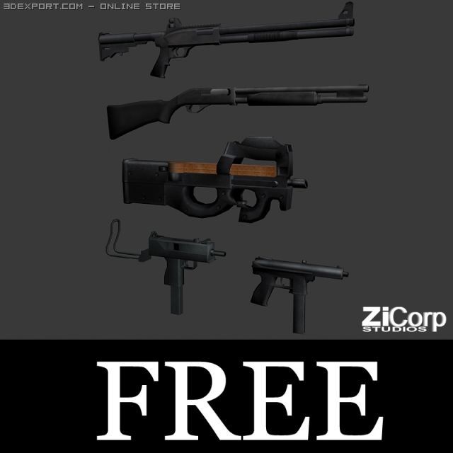 free modern pack02 Model 3D .c4d .max .obj .3ds .fbx .stl .blend 