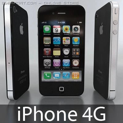 apple iphone 4g 3D Model .c4d .max .obj .3ds .fbx .stl .blend 