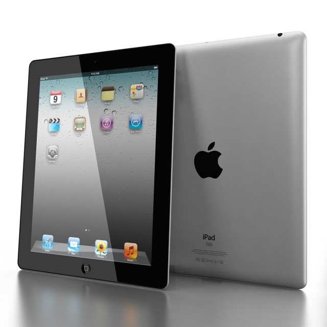 apple ipad 2 3D Model .c4d .max .obj .3ds .fbx .stl .blend 