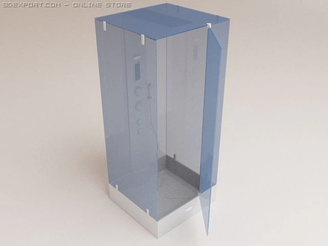 shower cubicle dlin 3D Model .c4d .max .obj .3ds .fbx .stl .blend 
