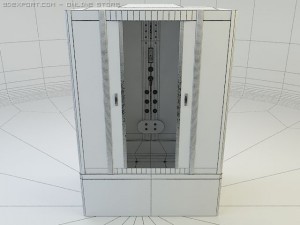 shower cabin golden fish Model 3D