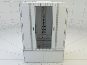 shower cabin golden fish 3D Model