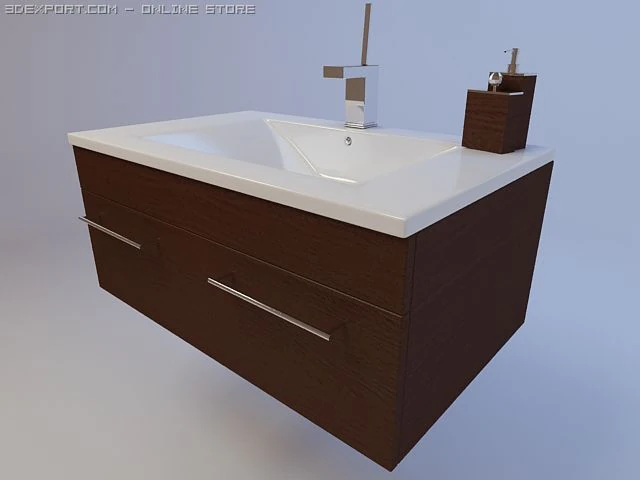 modern sink 3D Model .c4d .max .obj .3ds .fbx .stl .blend 
