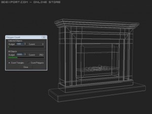 classic marble fireplace 3D 模型
