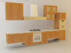 кухонный гарнитур квадриа 3D Модель
