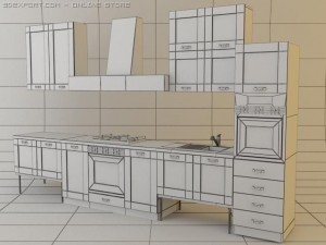 kitchen set quadria Modelo 3D