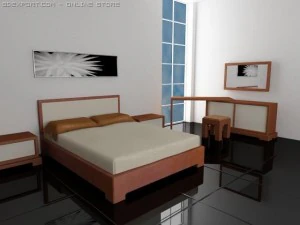 fratelli rossetto tai yatak odası takımı 3D Model