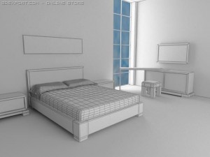 fratelli rossetto tai bedroom suite Modello 3D