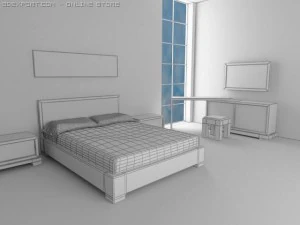 fratelli rossetto tai bedroom suite 3D Model