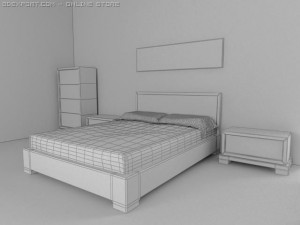 fratelli rossetto tai bedroom suite Modello 3D