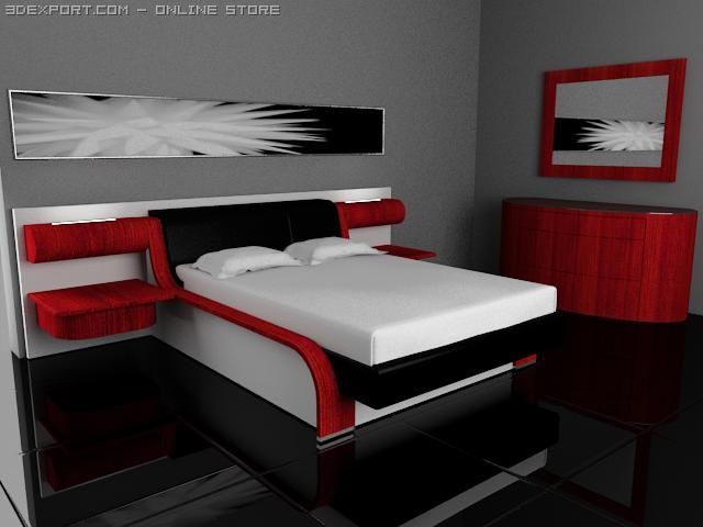 veneran flash bedroom suite 3D Модель .c4d .max .obj .3ds .fbx .stl .blend