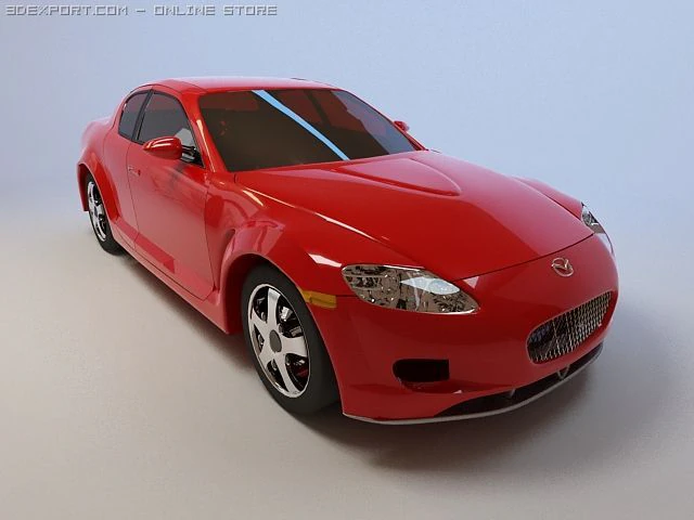 mazda rx8 3D Model .c4d .max .obj .3ds .fbx .stl .blend 
