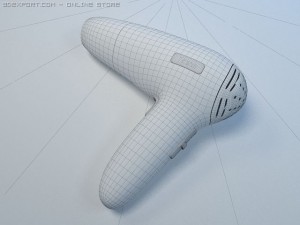 modern hairdryer Model 3D