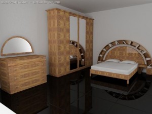 kristal serenissima bedroom suite Model 3D