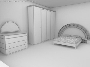 kristal serenissima bedroom suite Modelo 3D