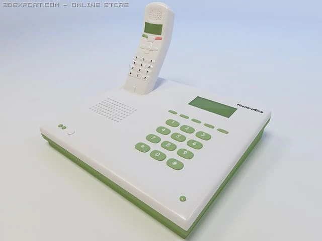telefono de oficina Modelo 3D .c4d .max .obj .3ds .fbx .stl .blend 