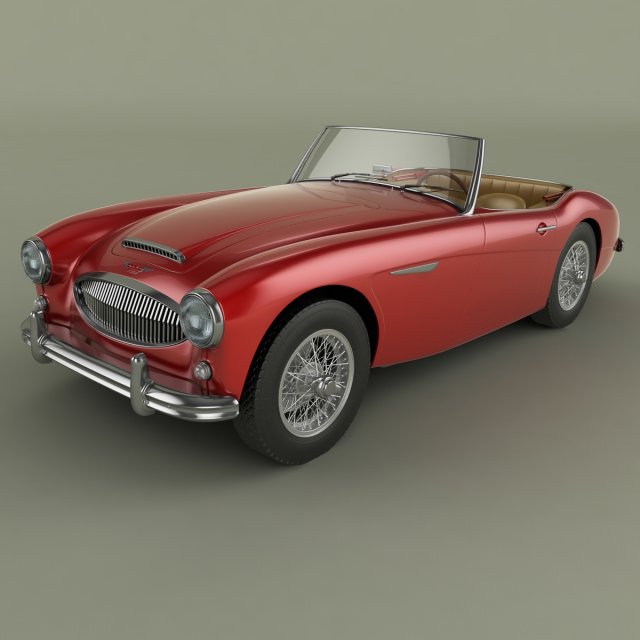 austin-healey 3000 2plus2 mk2 3D Model .c4d .max .obj .3ds .fbx .stl .blend 