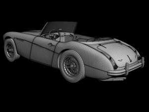 austin-healey 3000 2plus2 mk2 3D Model