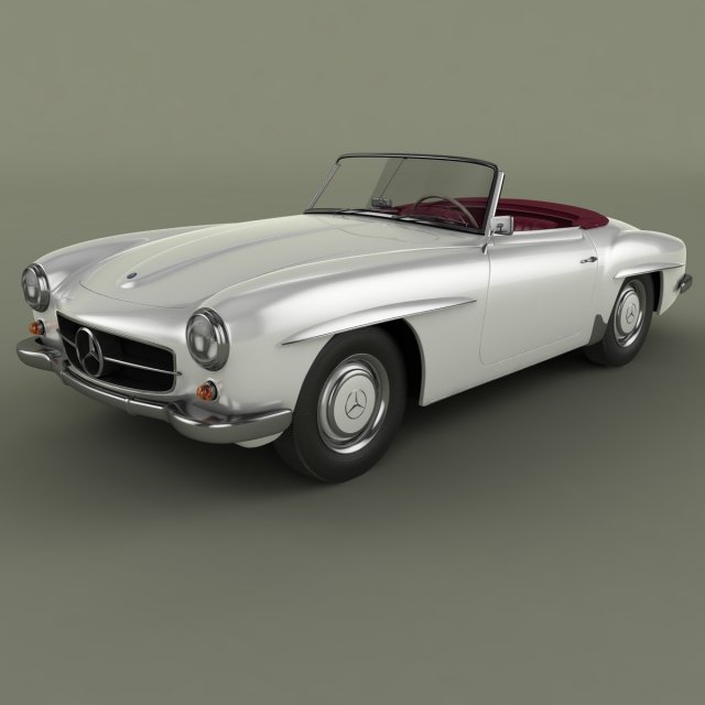mercedes-benz 190 sl 3D Model .c4d .max .obj .3ds .fbx .stl .blend 