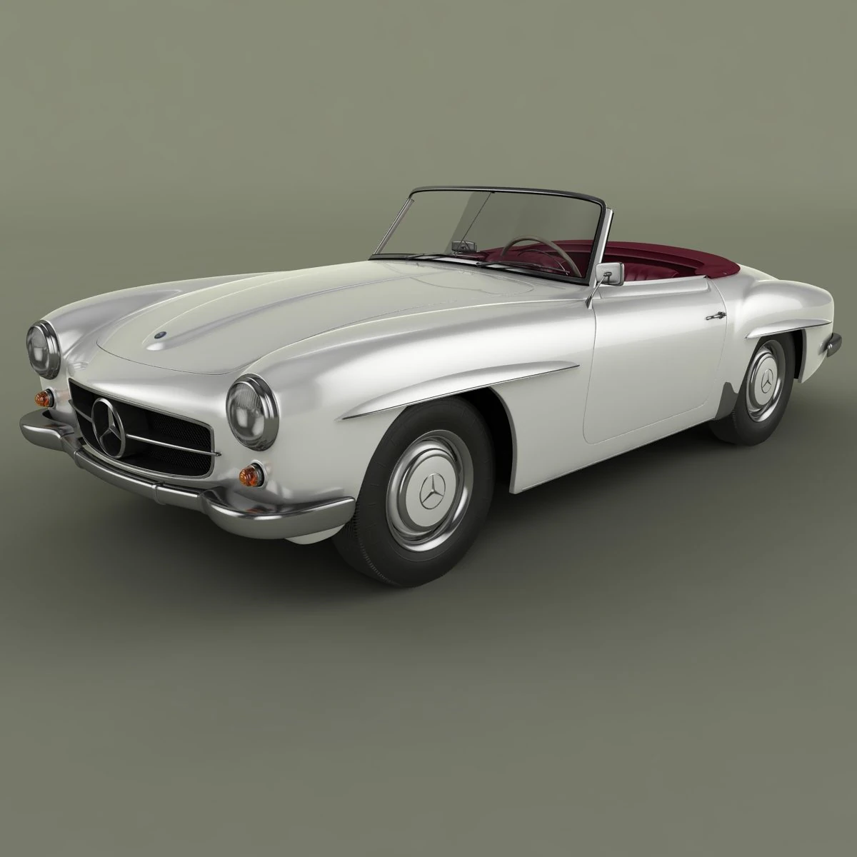 mercedes-benz 190 sl 3D Model .c4d .max .obj .3ds .fbx .stl .blend 