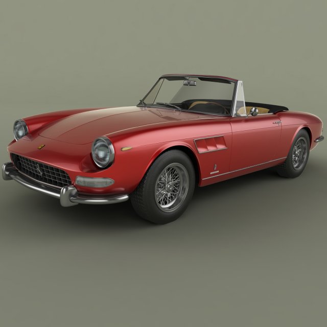 ferrari 275 gts 3D 模型 .c4d .max .obj .3ds .fbx .stl .blend 